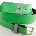 fullgive leather belts presents the      fg in Kelly Green