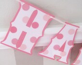 HAPPY BiRTHDAY Banner - pink PoLKA DOTS -  You Choose Color