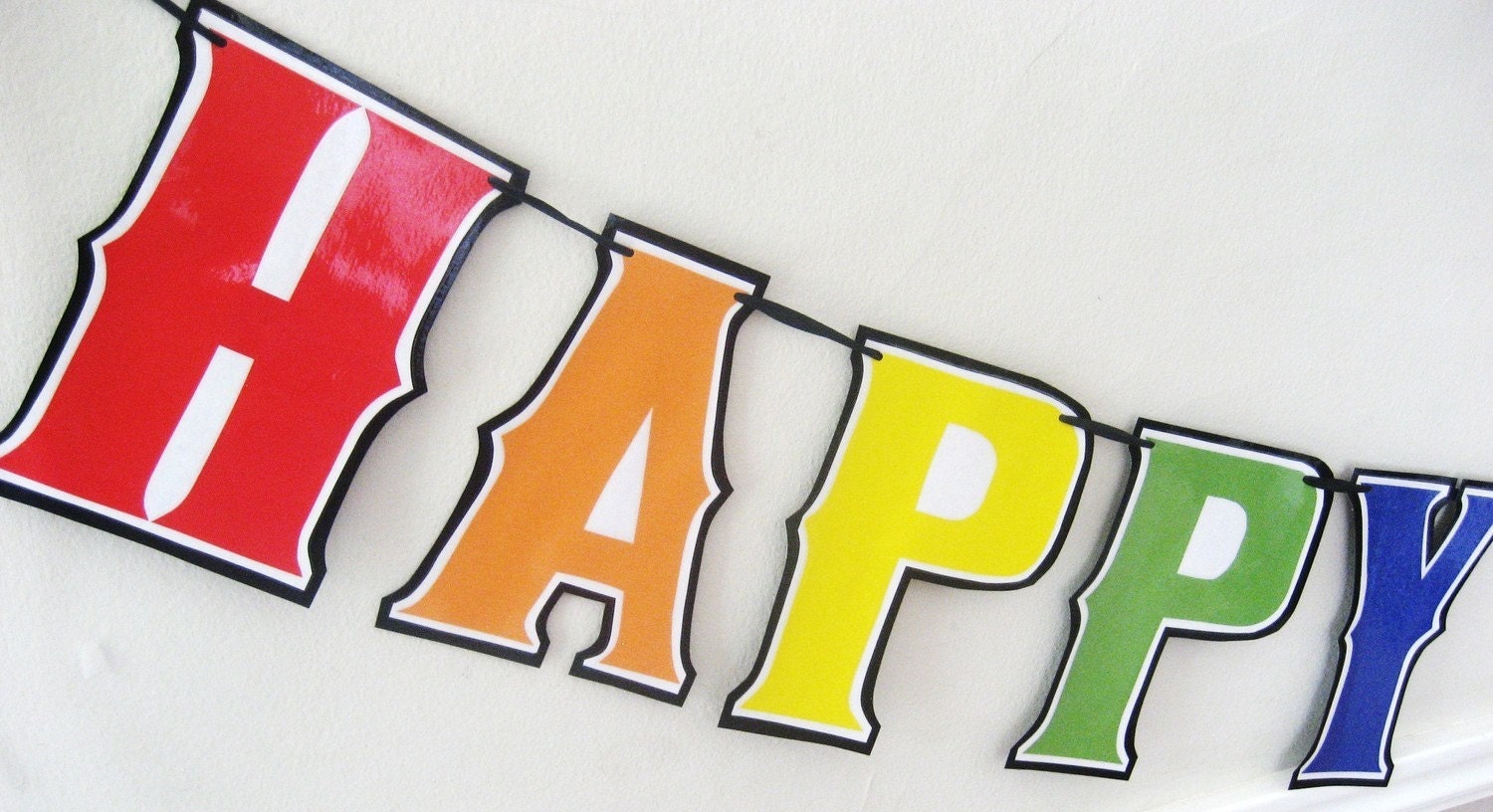 HAPPY BIRTHDAY Banner - RAINBOW solids Il_170x135