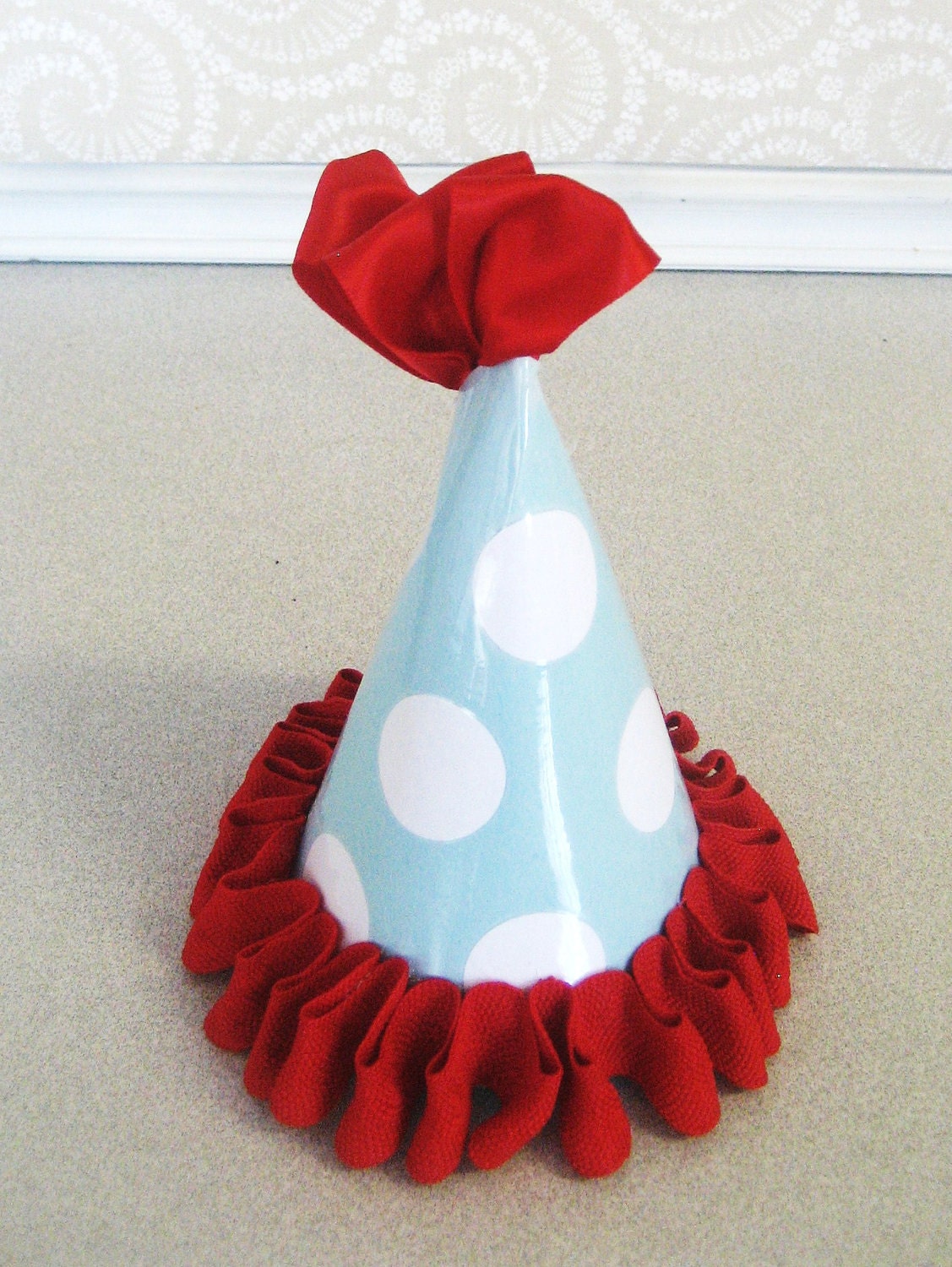 PARTY HAT to match BiRTHDAY BaNNER - Red White and Baby Blue Il_570xn