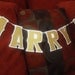 MARRY ME Proposal Banner - Gold Glitter on White