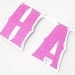HAPPY BIRTHDAY Banner - Hot Pink Glitter on White