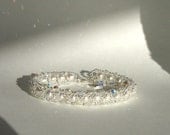 Swarovski Pearls and Crystals - Bracelet with Puffed Heart & Bicone