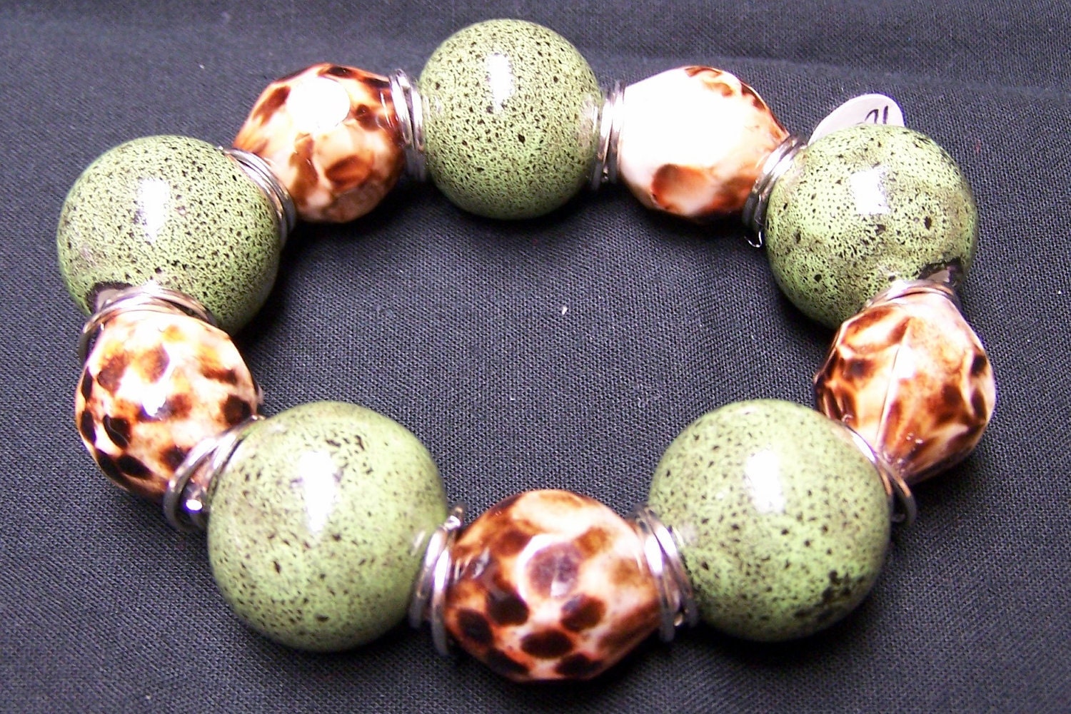 Green ClayStretch  Bracelet