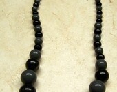 CLEARANCE - Simple Black and Grey Necklace
