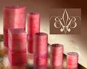 Pink Tuberose Pillar Candles 3x3.5 Fragrant