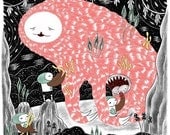 French Baguette Monster Print