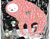 French Baguette Monster Print