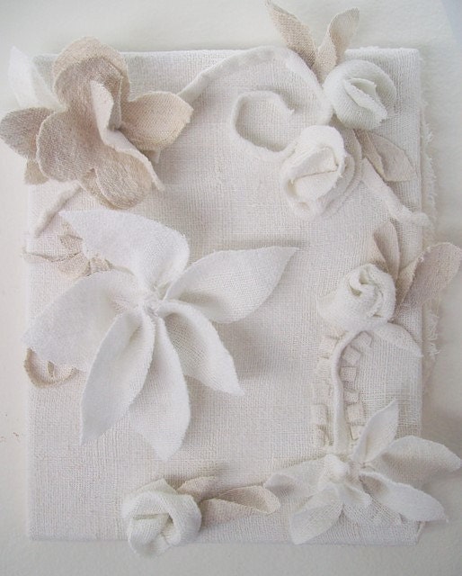 SALE Fleurs on Canvas