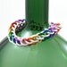 SALE Rainbow and White Stretchy Half Persian Bracelet
