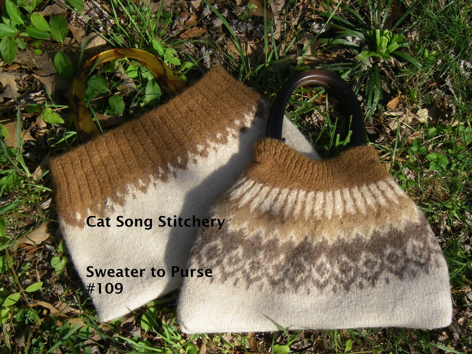 Remake Old Sweater to New Purse, messenger bag, market tote, easy, lined, Sewing Instruction-pdf