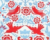 Alexander Henry La Paloma Folklorico Cotton Fabric 1 yard Blue Red