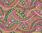 Anna Griffin Riley Ribbon Arches Lily Green Pink 1 yard