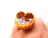 Birthday Ring Miniature Food Jewelry Ice Cream And Cookies