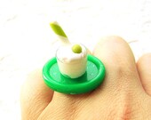Kawaii Food Ring Ice Cream Sundae Candy Green Gifts Under 10