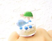 Ice Cream Ring Kawaii Food  Minature Food Jewelry Under The Sea