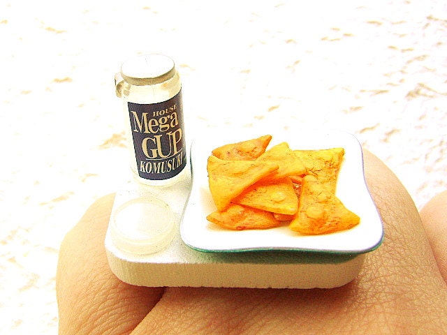 Kawaii Food Ring Sake Corn Chips Snack