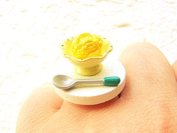 Food Ring Ice Cream Miniature Food Jewelry Gifts Under 10