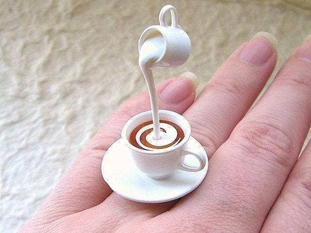 Kawaii Cute Japanese Floating Ring - Tea With Cream