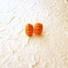 Hot Dog Mustard Stud Earrings Food Jewelry Miniature