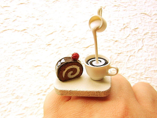 Kawaii Coffee Ring Chocolate Cake