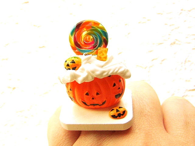 Halloween Ring Ice Cream Canady Miniature Food Kawaii Jewelry
