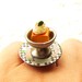 Kawaii Food Ring Cute Japanese Custard Pudding With Whip Cream Gifts Under 10 SALE