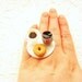 Miniature Food Ring Bagel Coffee Cute Food Jewelry