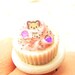 Kawaii Ice Cream Ring Miniature Food Jewelry Cute Cat