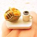Kawaii Ring Coffee Cookies Miniature Food Jewelry