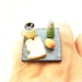 Food Ring Coffee Egg Toast Miniature Food Jewelry
