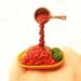 Floating Ring Miniature Food Jewelry Hamburger Steak Broccoli