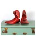Vintage Red Wooden Shoe Form