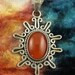 Vintage Sterling Carnelian Pendent Necklace