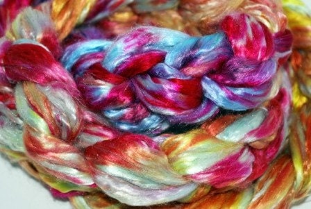 My8KidsMom Hand Dyed Mulberry Silk A LITTLE FRUITY 1 ounce