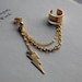 Lightning Bolt Earring and Ear Cuff