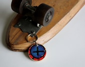 Recycled Skateboard Deep End Keychain-Eye Ball