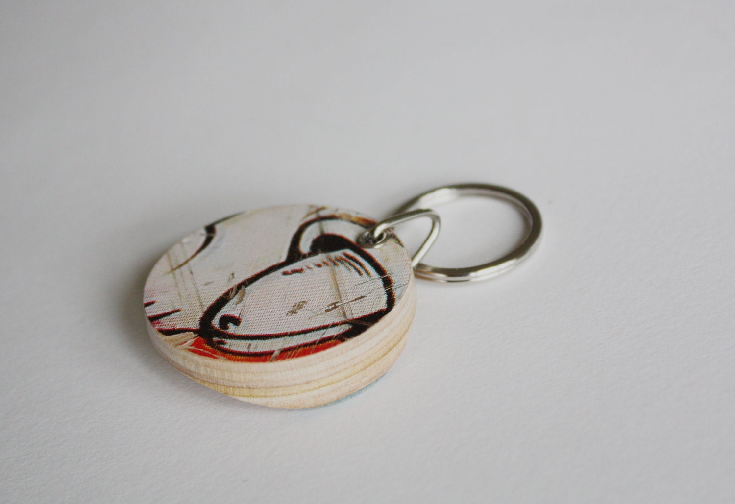 Recycled Skateboard Deep End Keychain-Bug Eyes