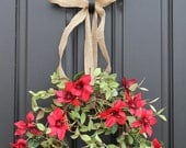 Clematis Vine, Summer Wreath, Pink Clematis, Wreaths for Summer, Summer Wreaths Front Door, Original Handmade Wreaths, Affordable Wreaths