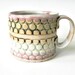 Hand Built Mug - Bubble Pattern-  MOTHER'S DAY SALE - Free  U . S . and Canadian Shipping