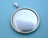 Silver Round Pendant Setting Frame Mounting 141ST