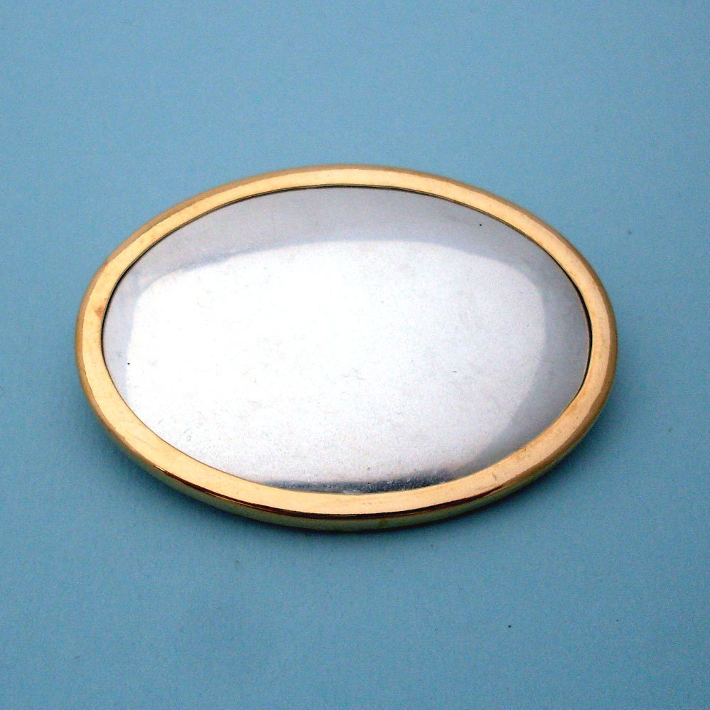 Gold Tone Oval Pin Setting Frame Mounting 138GT