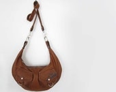 pocket hobo - leather hobo bag with pockets - custom leather bag