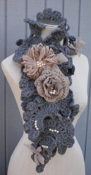 SALE-SEA SHELL NECKWARMER GRAY-5