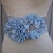 wedding Bridal Sash With a Unique Design Flowers blue color