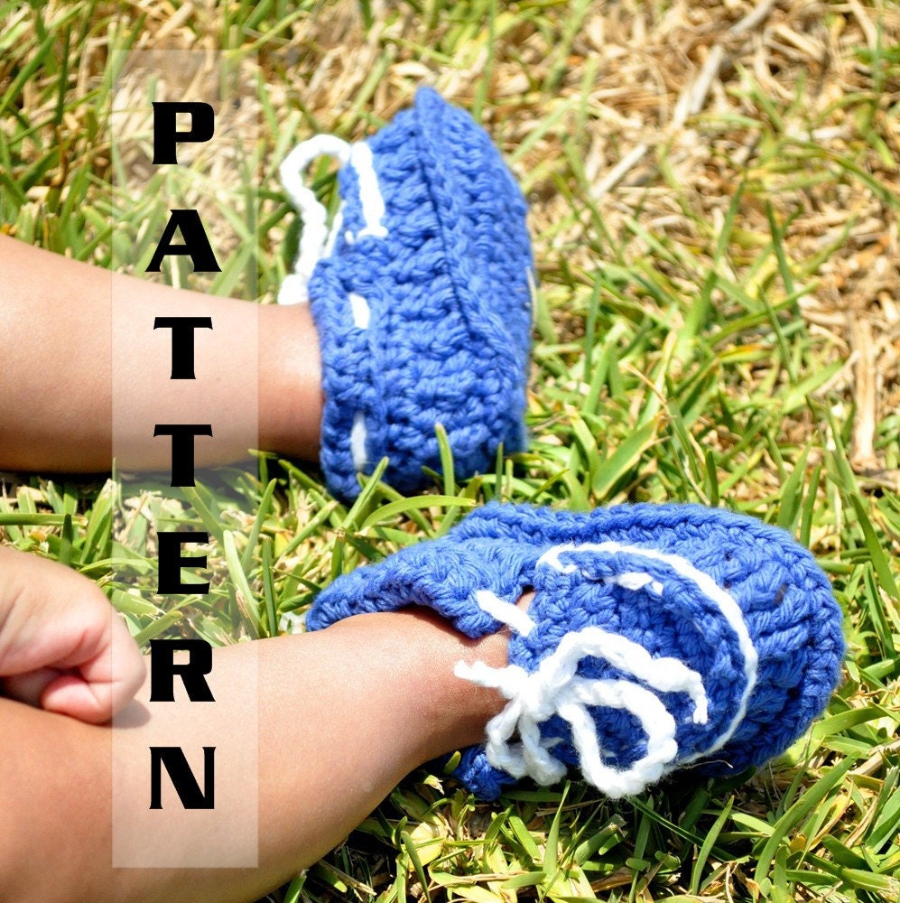 Baby Boat Shoes - newborn to 12 mos - Crochet Pattern 325 INSTANT DOWNLOAD