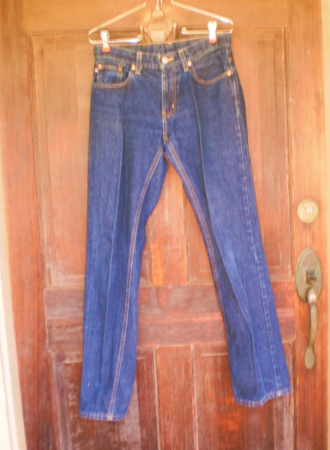 dark blue polo jeans