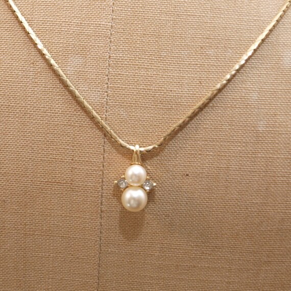 Vintage Christian Dior Necklace pearl and diamond by lexismonkey