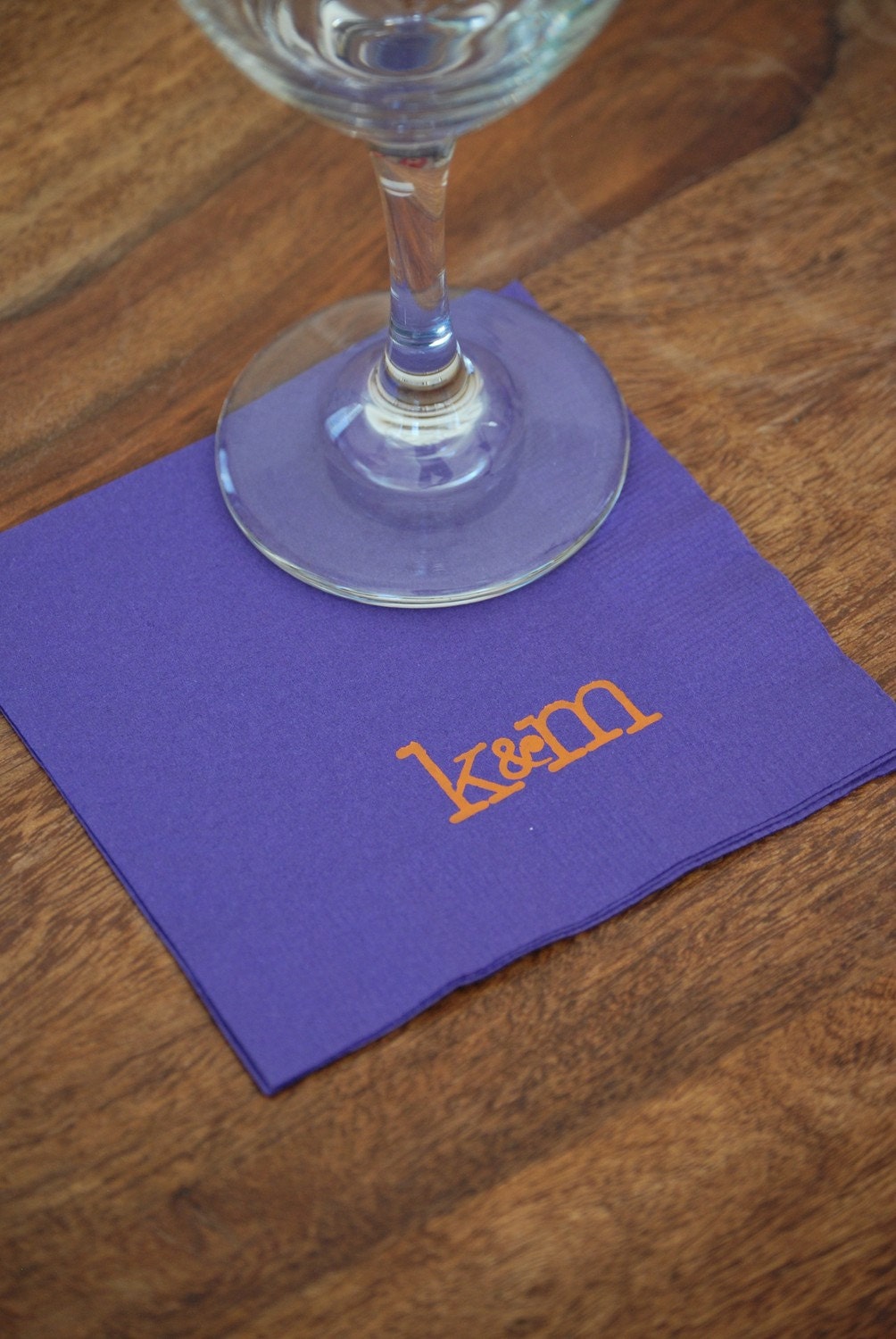 Personalized Paper Cocktail Napkins: Typewriter Initials
