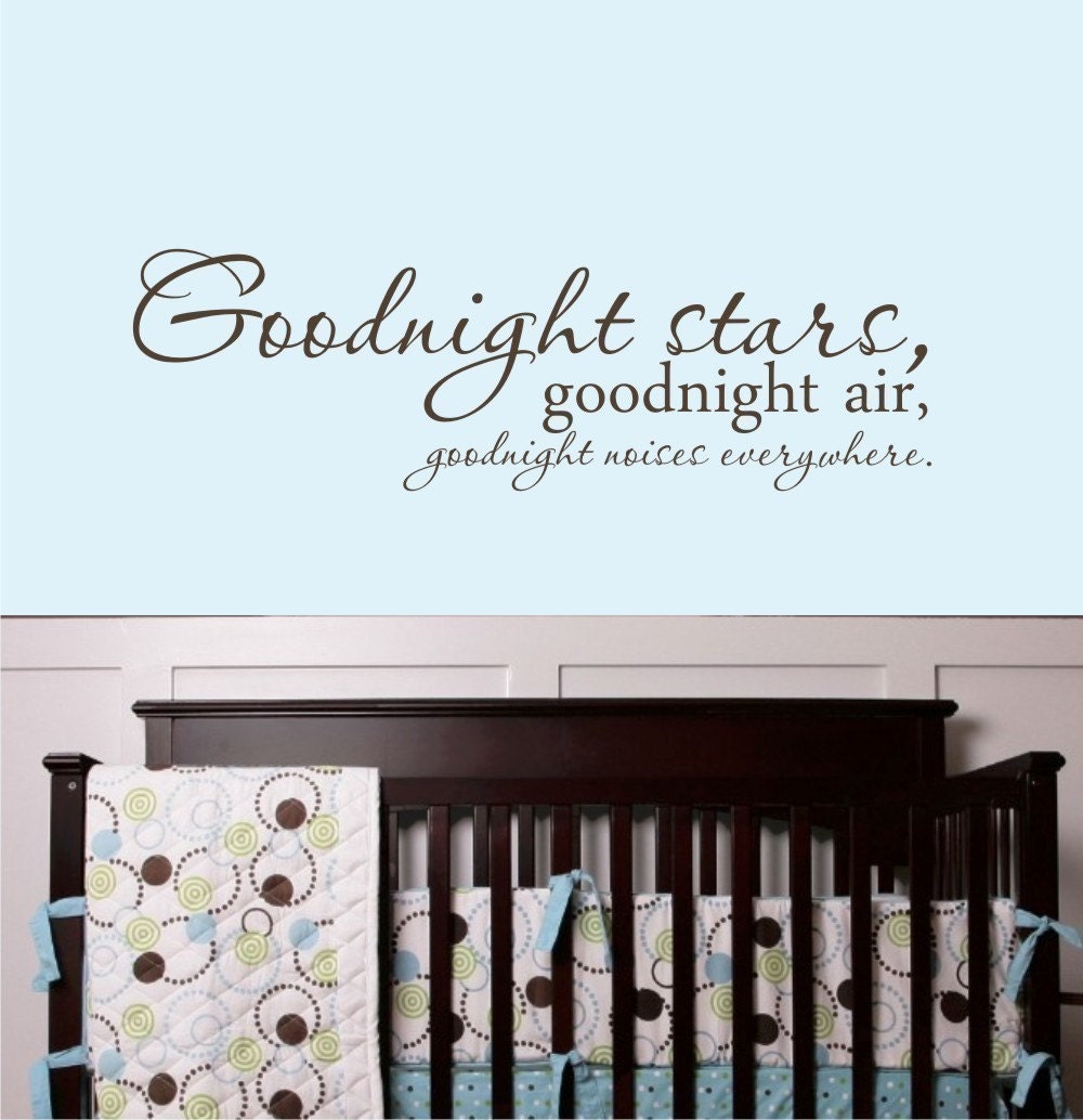 Goodnight Stars Decal - Baby Nursery Decal